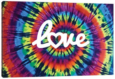 Tie Dye Rainbow Love II Canvas Art Print