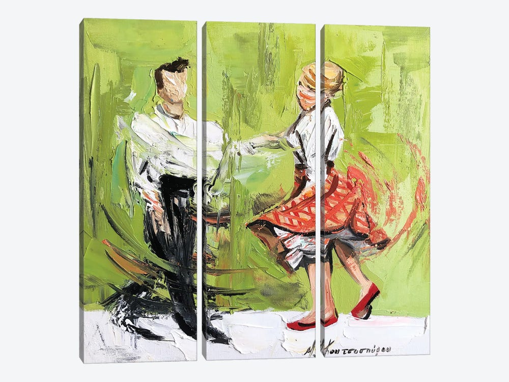 Please Dance by Marina Koutsospyrou 3-piece Canvas Art Print