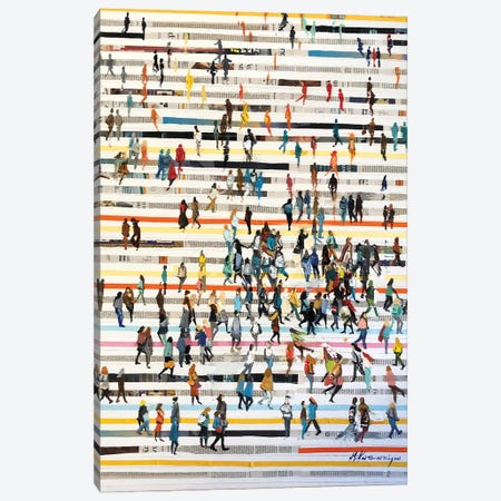 Lines With People Canvas Print #MKP25} by Marina Koutsospyrou Canvas Art