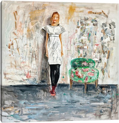 Woman Canvas Art Print - Marina Koutsospyrou
