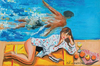 In The Pool by Marina Koutsospyrou canvas print