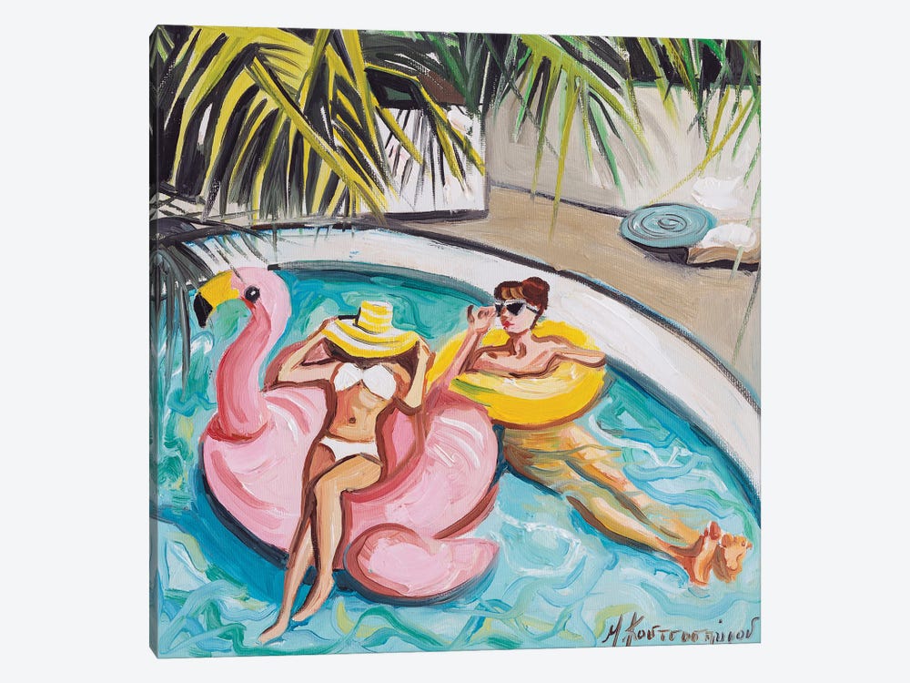 In The Swimming Pool by Marina Koutsospyrou 1-piece Canvas Wall Art