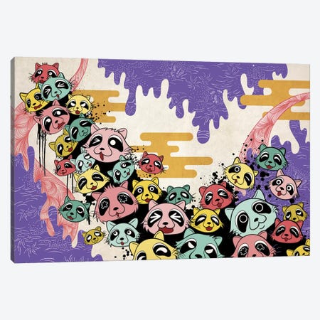 Raccoon Avalanche Canvas Print #MKS13} by 5by5collective Art Print