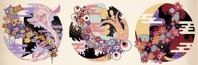 Triple Fun by 5by5collective canvas print