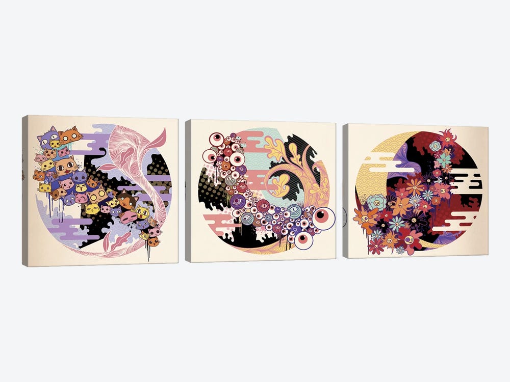 Triple Fun by 5by5collective 3-piece Art Print
