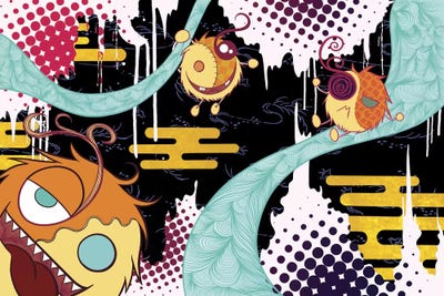 Strolling Furballs by 5by5collective gallery poster