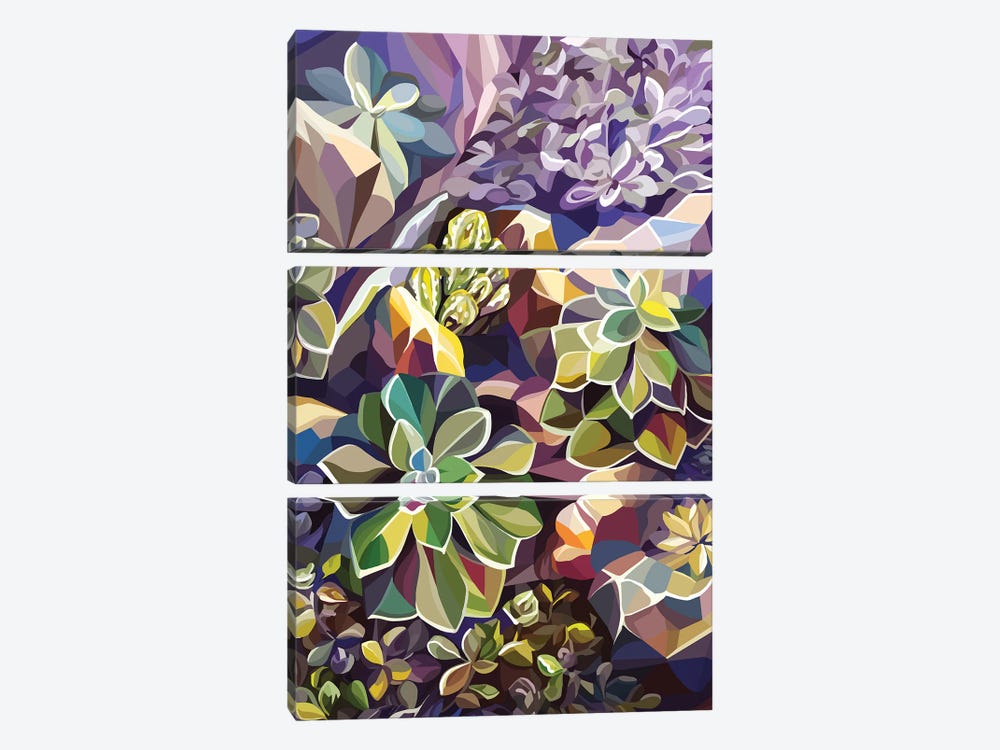 Succulents by Margo Ku 3-piece Art Print