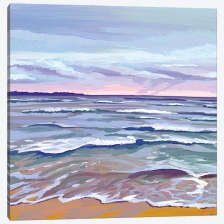 Sunset Waves Canvas Print #MKU13} by Margo Ku Art Print