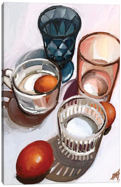 Tableware Canvas Art Print - Egg Art
