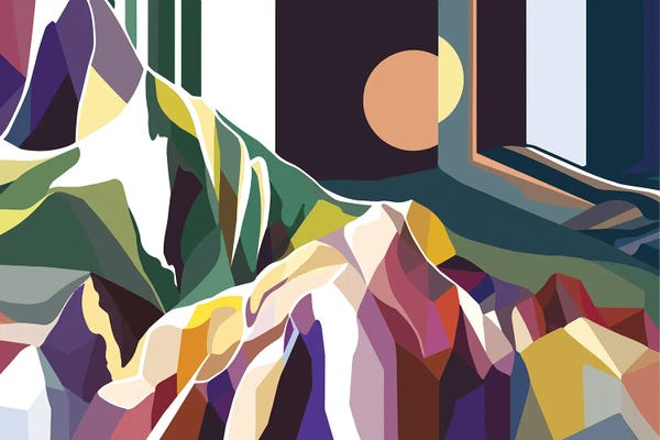 Large Modern Art - Canvas Prints: At Mont Rebei by Margo Ku