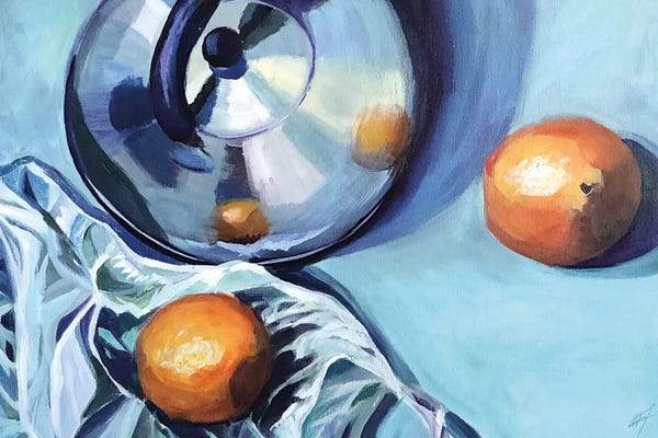 Margo Ku: Turquoise And Oranges by Margo Ku
