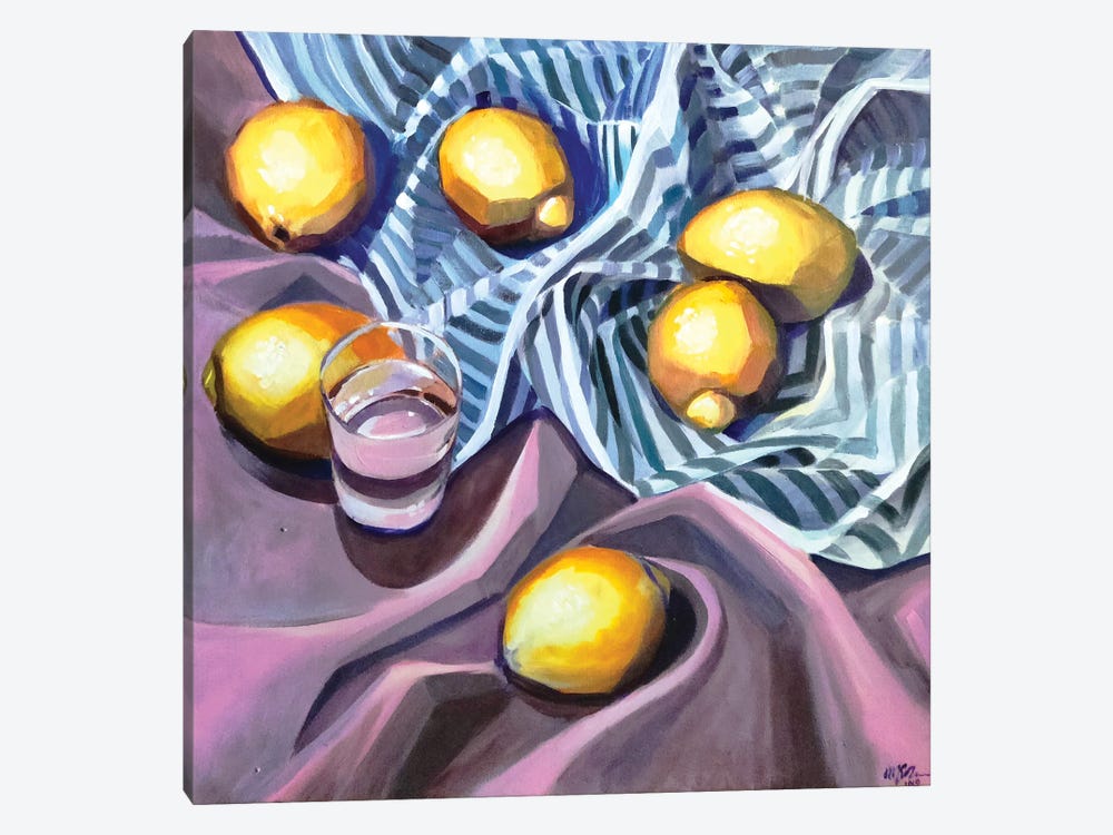 Lemons by Margo Ku 1-piece Canvas Artwork
