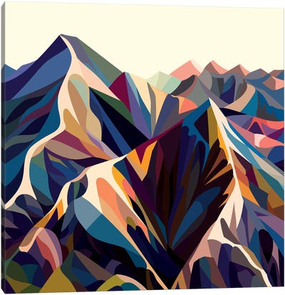Mountains Original Canvas Art Print - Large Modern Art