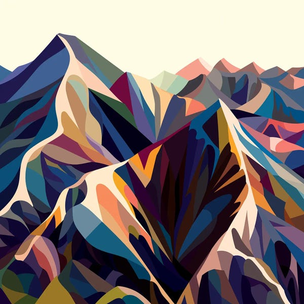 Large Modern Art - Canvas Prints: Mountains Original by Margo Ku