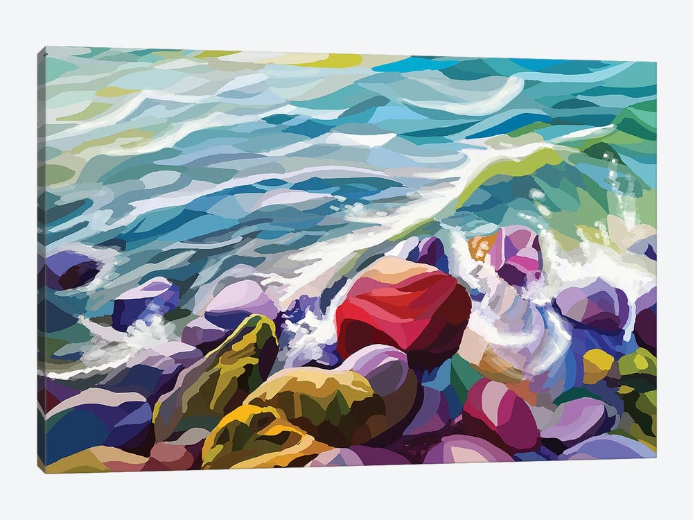 Sea Vibes Digital by Margo Ku 1-piece Canvas Art Print