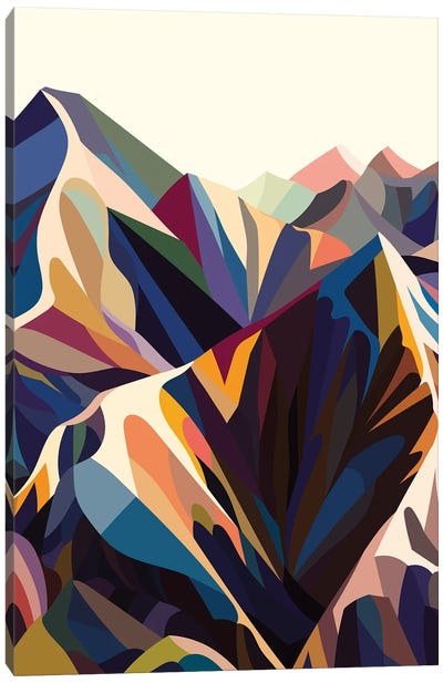 Mountains Original Vertical Canvas Art Print - Rocky Mountain Art Collection - Canvas Prints & Wall Art
