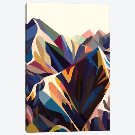 Mountains Original Vertical Canvas Print #MKU3} by Margo Ku Art Print