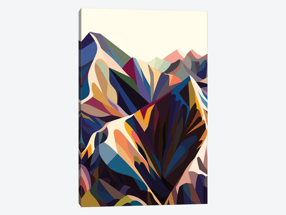Mountains Original Vertical by Margo Ku 1-piece Canvas Print