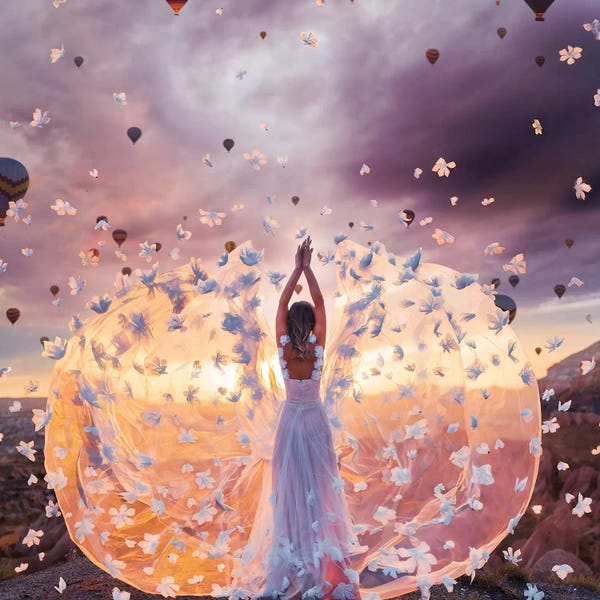 Fashion Photography: Flowers Thunderstorms In Cappadocia by Hobopeeba