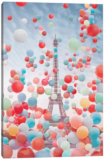 Vive La France Canvas Art Print - Balloons