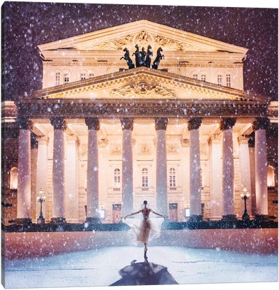 Bolshoi Theatre Canvas Art Print - Moscow Art