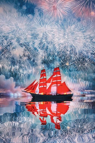 Kids Transportation Art: Scarlet Sails In St. Petersburg by Hobopeeba