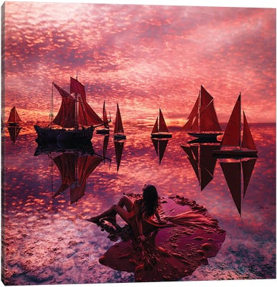 When It Is Hard To Choose Your Scarlet Sails Canvas Art Print - Hobopeeba