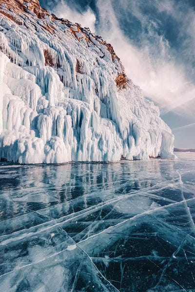 Ice & Snow Close-Ups: Frozen Lake Baikal II by Hobopeeba