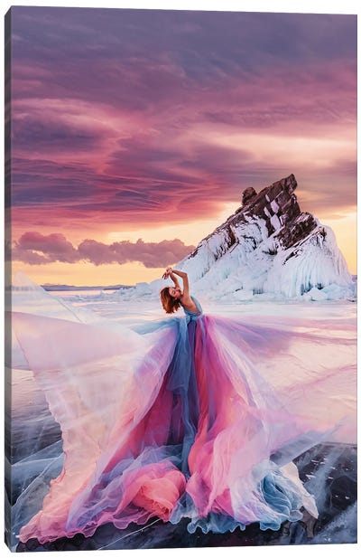 Lady Sunset Canvas Art Print - Virtual Escapism