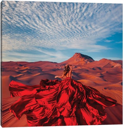 Bud Of The Desert Canvas Art Print - Women's Empowerment Art