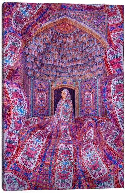 Pink Mosque Canvas Art Print - Hobopeeba