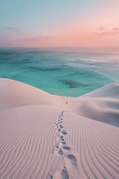 Hyperreal Landscape Photography: The Dunes Of Magic Socotra Island (Infinity Footprints Mood) by Hobopeeba