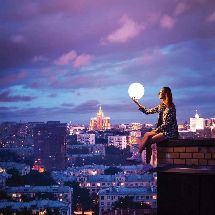 Caught The Moon by Hobopeeba wall art