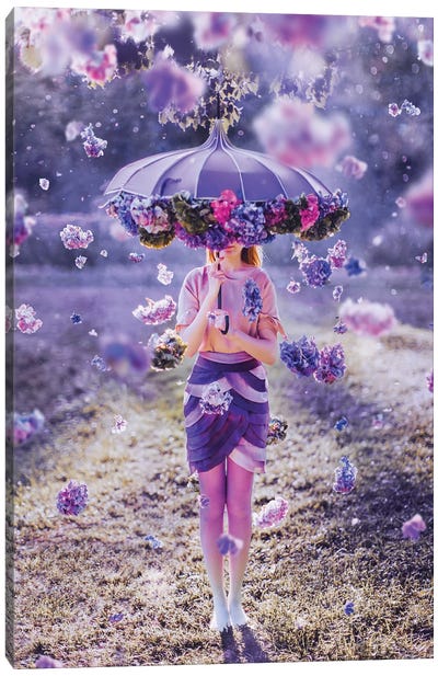 Flower’s Rain Canvas Art Print - Hobopeeba