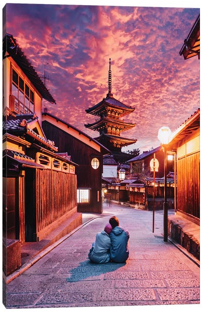 Lost In Kyoto Canvas Art Print - Sunsets & The Sea