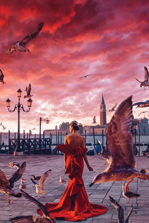 Red Morning In Venice