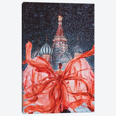 Red-Red-Red Red Square Canvas Print #MKV86} by Hobopeeba Canvas Artwork