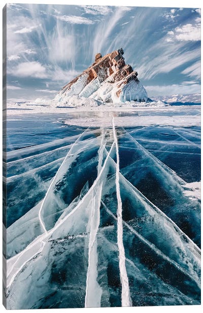 Siberian Winter Canvas Art Print - Glacier & Iceberg Art