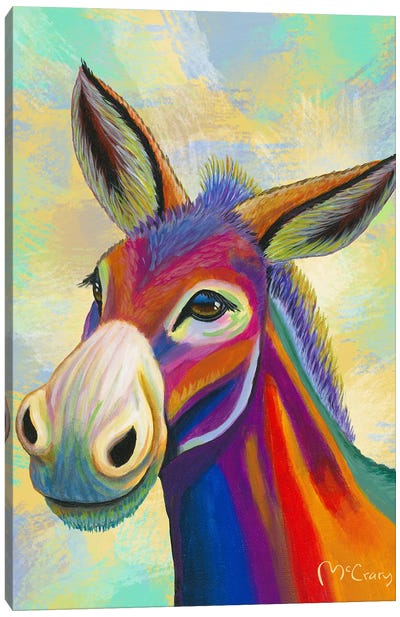 Donkey Canvas Art Print - Donkey Art