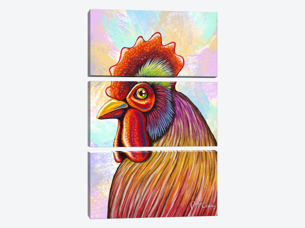 Chicken by Mike McCrary 3-piece Canvas Art