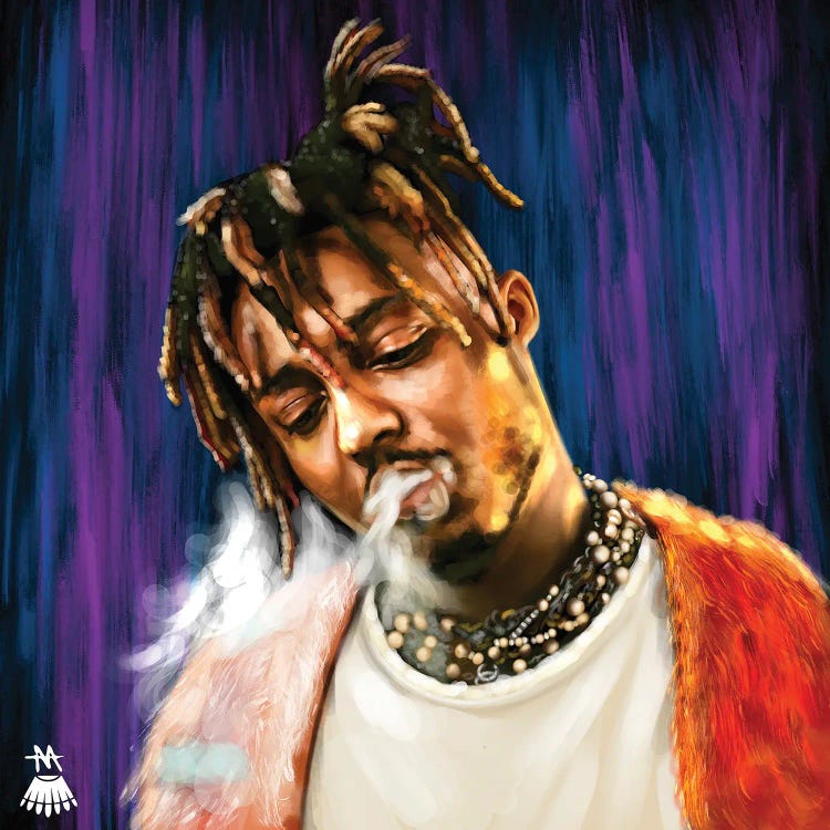 Juice Wrld by Mikey Camarda wall art