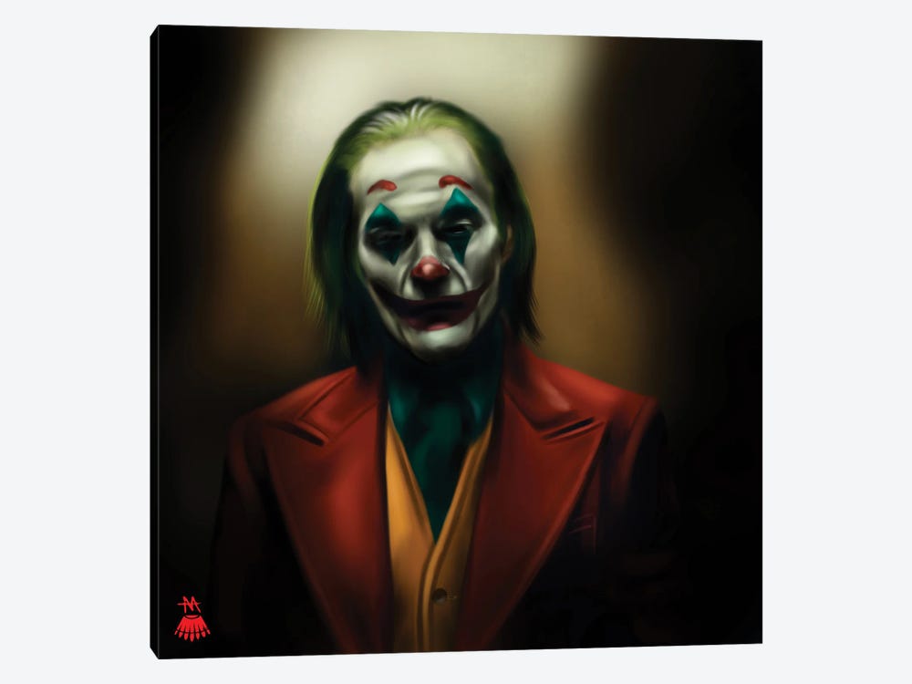 joker 2019 all my thoughts canvas wall art Wood Framed Ready to Hang XXL 