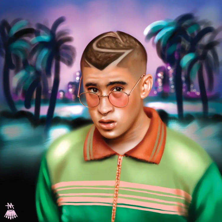 Bad Bunny by Mikey Camarda wall art