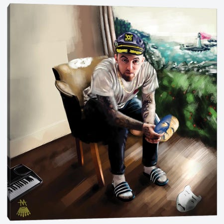 Mac Miller / Colors and Shapes Canvas Print #MKY25} by Mikey Camarda Art Print