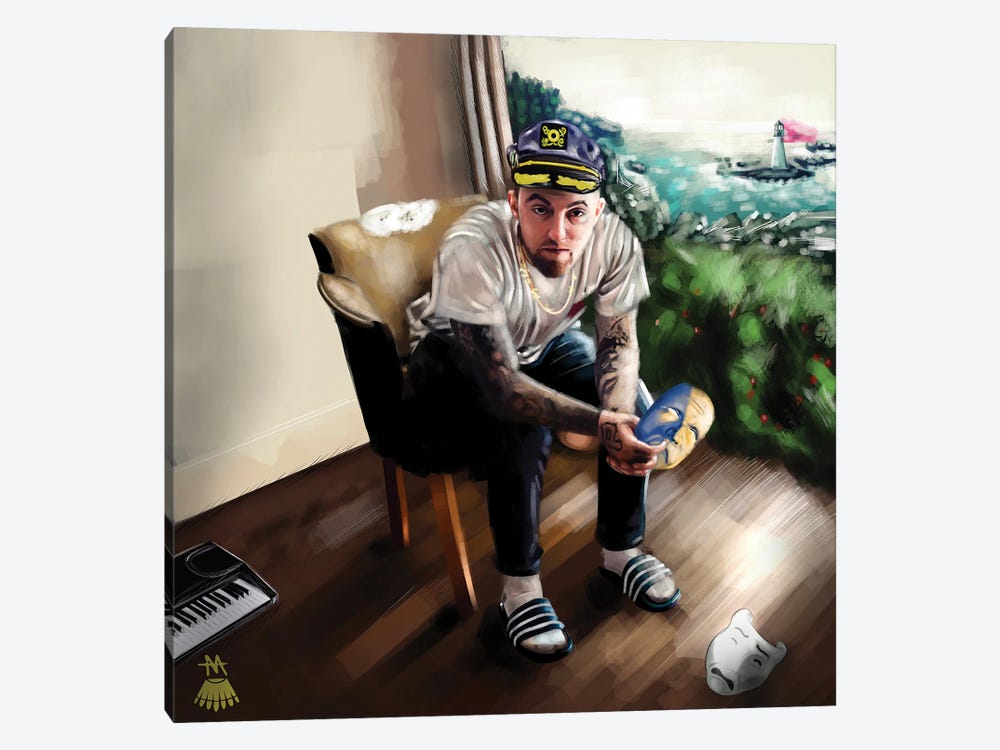 Mac Miller / Colors and Shapes by Mikey Camarda 1-piece Canvas Art