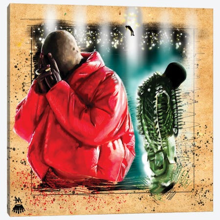 Kanye West / Donda Canvas Print #MKY26} by Mikey Camarda Art Print