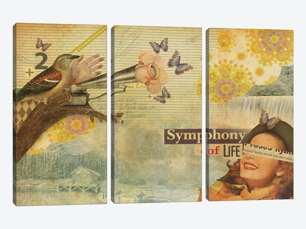 Symphony Of Life by Marcel Lisboa 3-piece Art Print