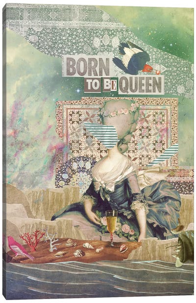 Born To Be Queen Canvas Art Print