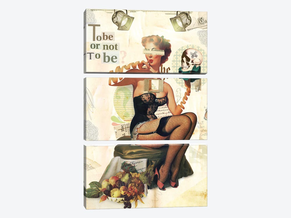 To Be Or Not To Be by Marcel Lisboa 3-piece Canvas Artwork