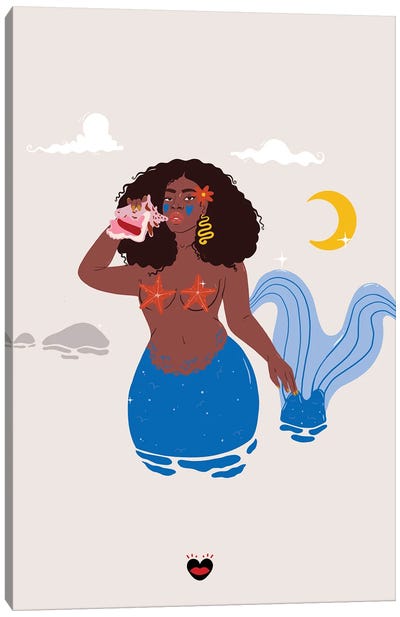 Mermaid Canvas Art Print - Mlle Belamour
